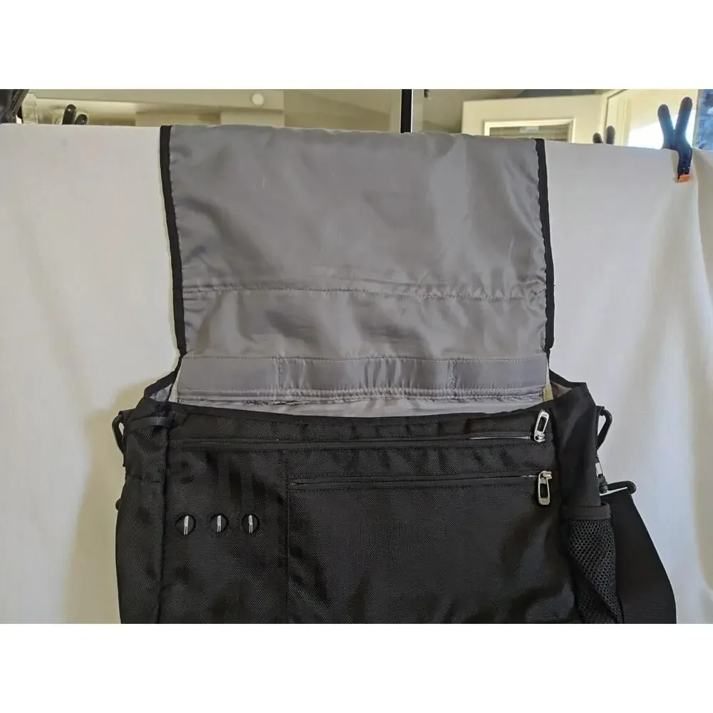 Nike Messenger Black Bag Laptop Bag Briefcase Vintage Travel TG0159-001 Balistic